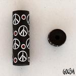 Peace signs on dark tube, size XL