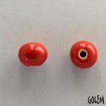 Round bead Size 2, Neon Red