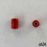 Small Tube Bead, Really Red