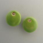 Lime green round charms