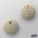 turquoise dots on white - 2