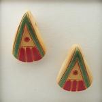 Triangle pattern, red & green