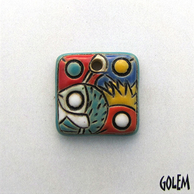 "South Sea" - small square pendant
