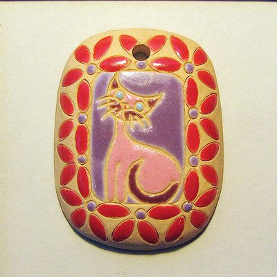 pink cat on purple