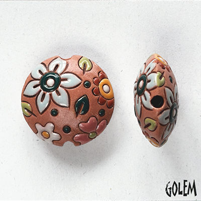 Spring Blooming, pink lentil bead size M