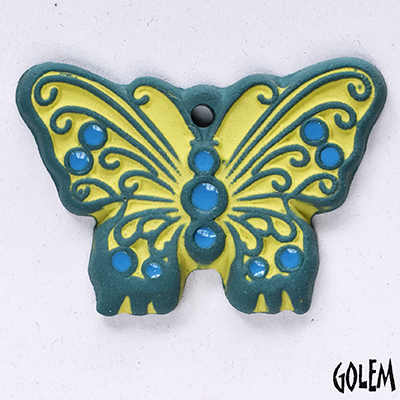 Butterfly - Chartreuse & Blue