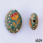 Flower, stoneware almond bead size M