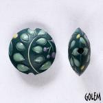 Foliage, Esmeralda green - lentil bead, size M