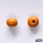 Round unglazed bead, Ocre clay