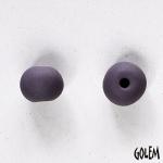 Round unglazed bead, Lilac clay
