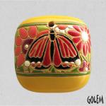 Square, red & black butterfly