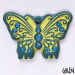 Butterfly - Chartreuse & Blue