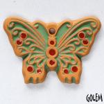 Butterfly - Green & Ochre