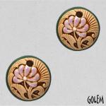 Purple flower, 2 small charms
